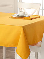 Скатертина для столу 140х140 см, однотонна Жовтий