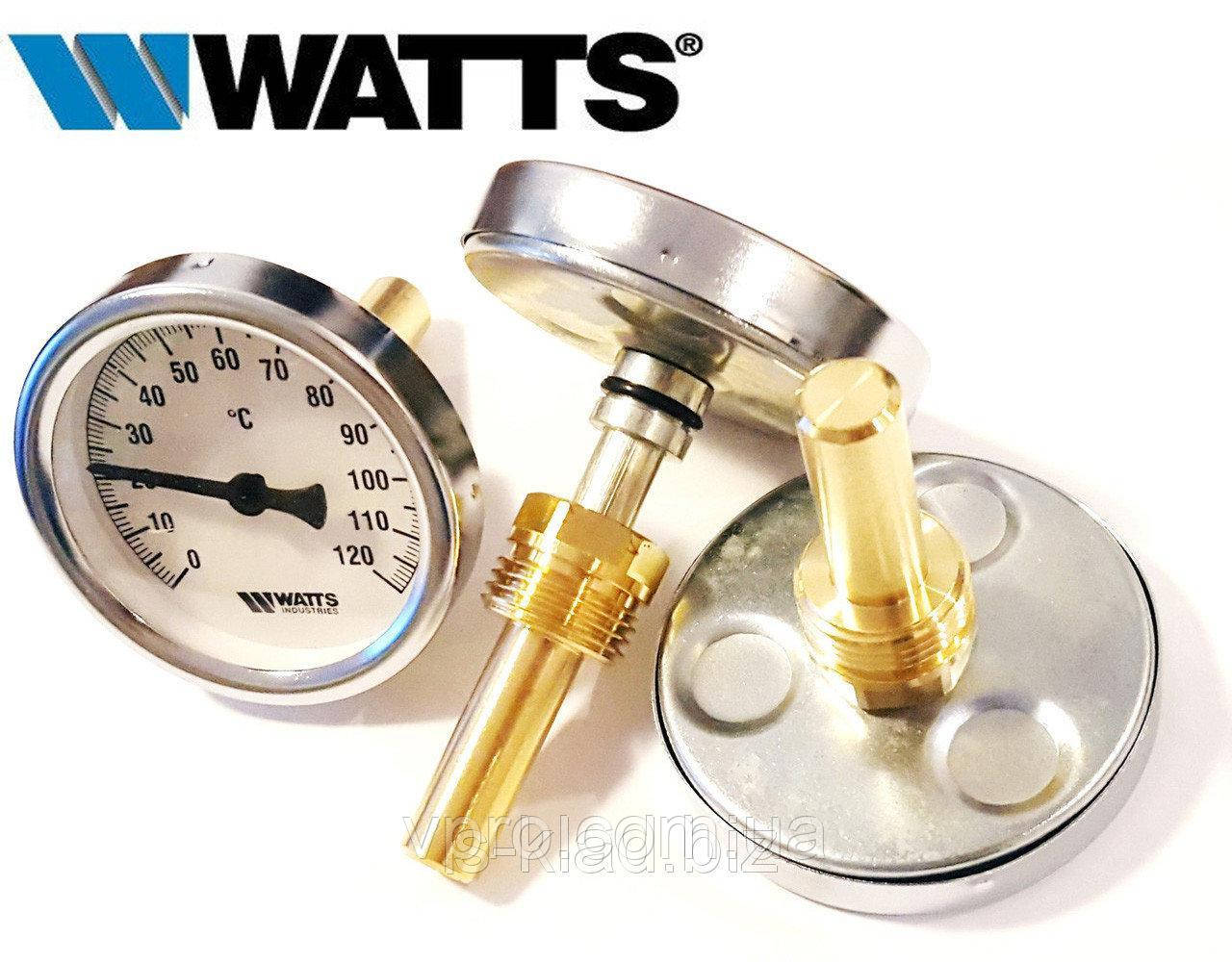 Термометр биметаллический WATTS TB-63/50 с погружной гильзой