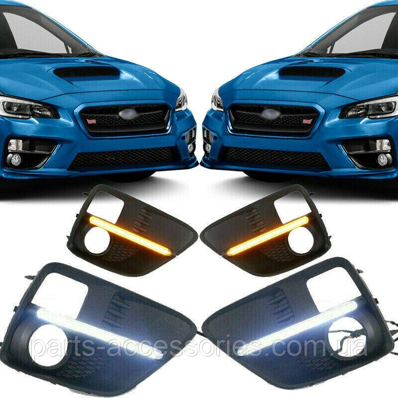 Subaru Impreza WRX і WRX STI 2014-2017 ДХО LED ходові вогні решітки в передній бампер Нові