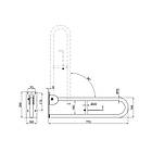 Поручень універсальний Qtap Freedom 770х170 Chrome QT2291UCHR, фото 2