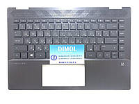 Оригинальная клавиатура для ноутбука HP Pavilion X360 14-DH series, black, ru, передняя панель