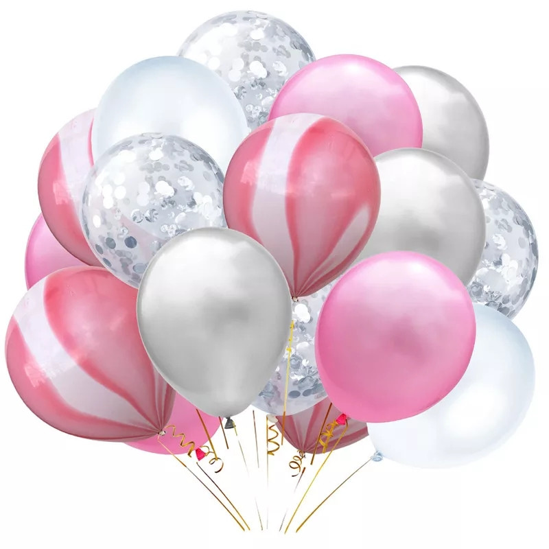 Фонтан з 20 кульок ДВАДЦЯТКА | Червоно-срібний агат