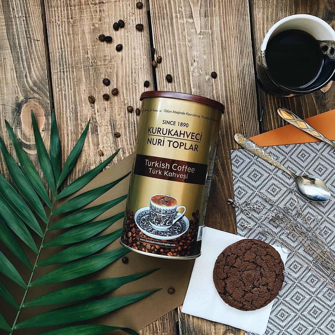 Турецька кава мелена Nuri Toplar 500 г, кава дрібномелена для турки, помірно міцна, без добавок, фото 1