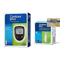 Набір Глюкометр Countour Plus + тест смужки 25 шт - оригінальна продукція - офіційний дистриб'ютор в Украіні