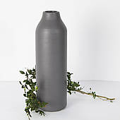 Ваза гончарна 31,5 см керамічна для квітів настільна Модерн 1 Сірий Rezon