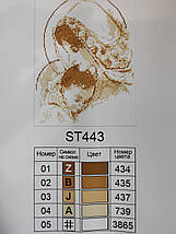 STR443 Набір діамантової мозаїки на підрамнику 30х40 Діва Марія з Ісусом золота, фото 3