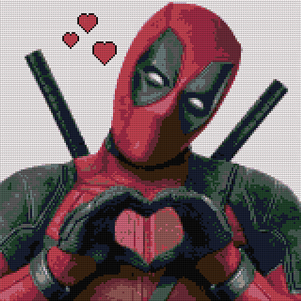 АЛМ-001 Набір діамантової мозаїки Дедпул, 40*40 см, Ні, фото 1