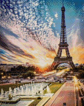 АЛМ-021 Набір діамантової мозаїки Ейфелева вежа, 40*50 см, Ні, фото 1