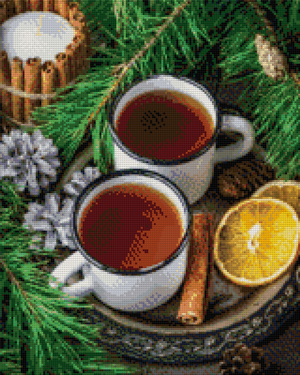 АЛМ-029 Набір діамантової мозаїки Гарячий чай, 40*50 см, Ні