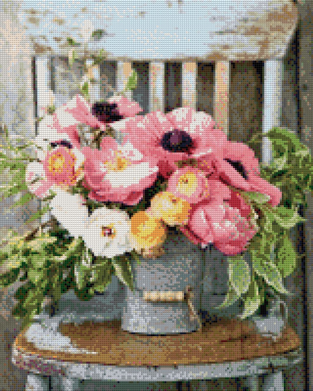 АЛМ-069 Набір діамантової мозаїки Рожеві маки, 40*50 см, Ні