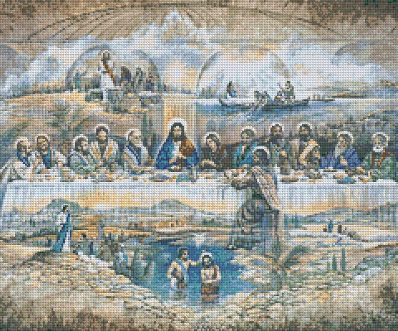 АмР-001 Набір діамантової мозаїки Тайна вечеря, 60*50 см, Ні