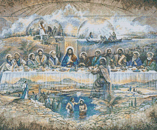 АмР-001 Набір діамантової мозаїки Тайна вечеря, 60*50 см, Ні, фото 1