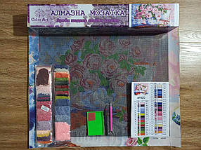 SP050 Набір діамантової мозаїки Троянди і скрипка 40х50см, Ні, фото 5
