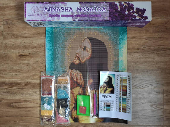 ST441 Набір діамантової мозаїки 30х40см Ісусова молитва, Ні, фото 3