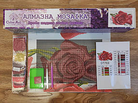 DT703 Набір діамантової мозаїки Троянди, фото 4