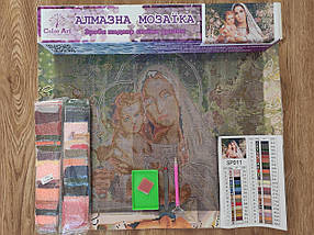 SP011 Набір діамантової мозаїки 40х50 Діва Марія з Ісусом, Ні, фото 5