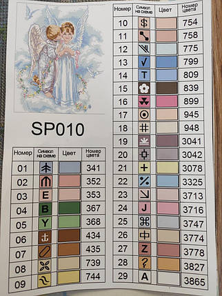 SP010 Набір діамантової мозаїки 40х50 Діти янголята, Ні, фото 4