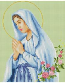 SP044 Набір діамантової мозаїки 40х50 Молитва Божої Матері, Ні, фото 1