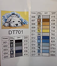 DT701 Набір діамантової мозаїки 20х30 Собачка, фото 5