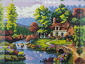SPR004 Набір діамантової мозаїки на підрамнику 40х50 Будинок моєї мрії, фото 3