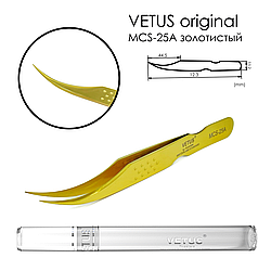 Пінцет Vetus MCS-25A, золотистий