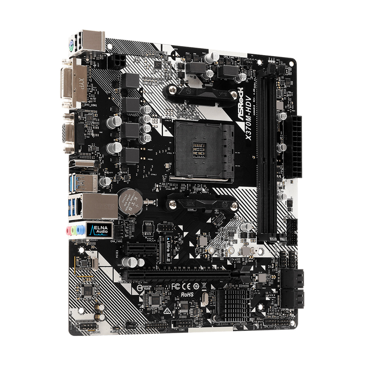 Материнская плата ASRock X370M-HDV R4.0 Socket AM4 для компьютера (Gold_9037-33503) - фото 3 - id-p1588712346