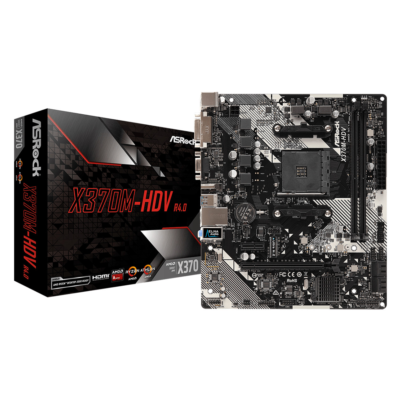 Материнская плата ASRock X370M-HDV R4.0 Socket AM4 для компьютера (Gold_9037-33503) - фото 5 - id-p1588712346