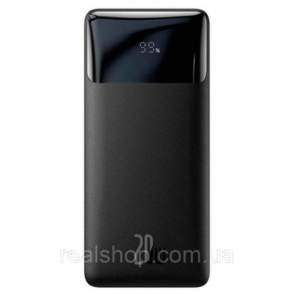 Портативний акумулятор Baseus Bipow Digital Display 20 W 10000 mAh — Black (PPDML-L01), фото 1