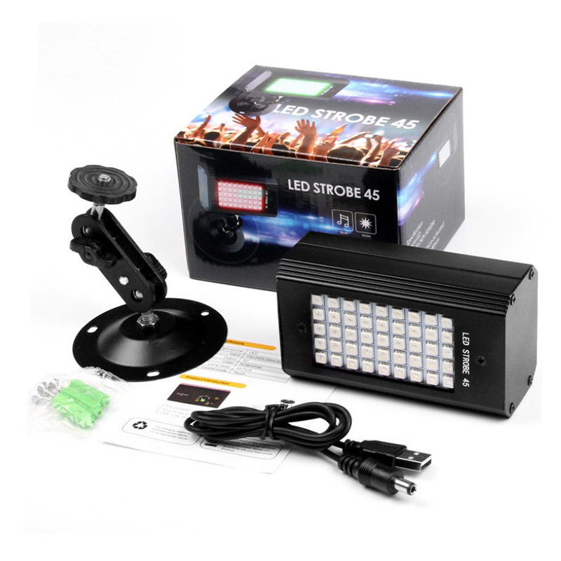 Светодиодный проектор EKOOT PSD-45 LED DJ mini управление звуком стробоскоп яркая светомузыка для дискотек - фото 5 - id-p1588711867