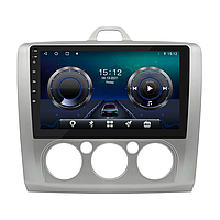 Штатная магнитола Lesko для авто Ford Focus 2 2005-2011 9" 4+64 4G+CarPlay Manual AC GPS Premium форд фокус
