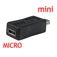 Переходник micro USB (мама) - mini USB (папа) Male Mini USB To Female Micro USB Adapter