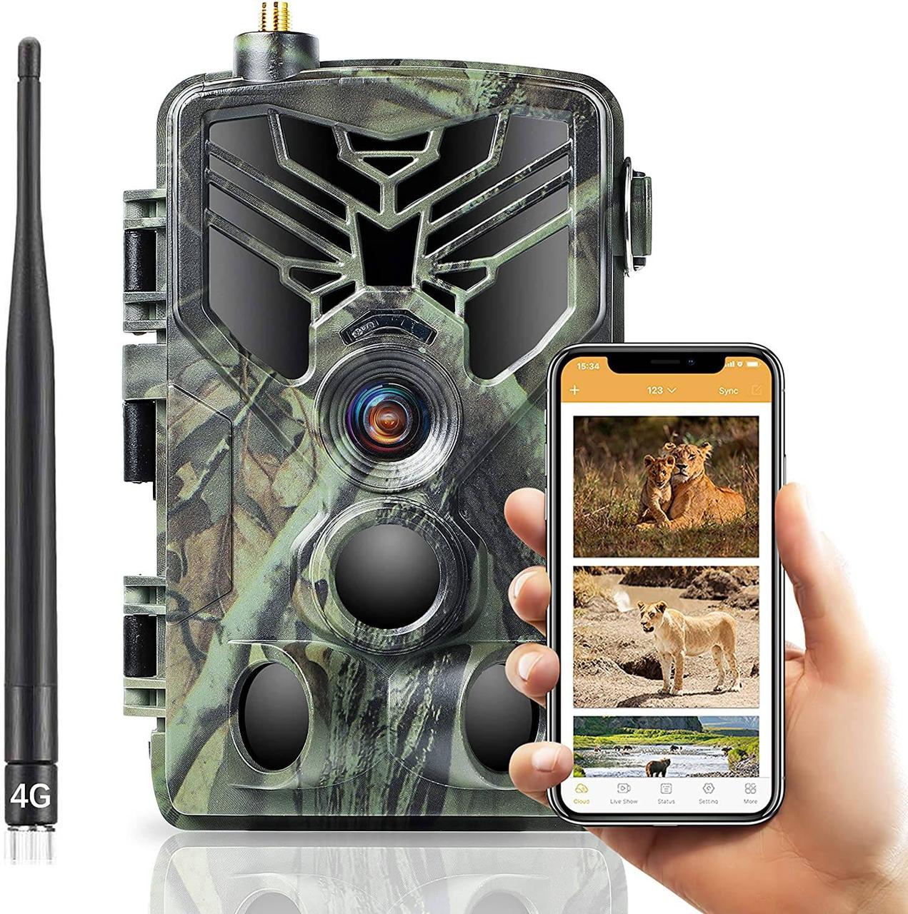 APP / 4G фотоловушка HC810Pro Live (30Mp, Хмара, Онлайн відео)