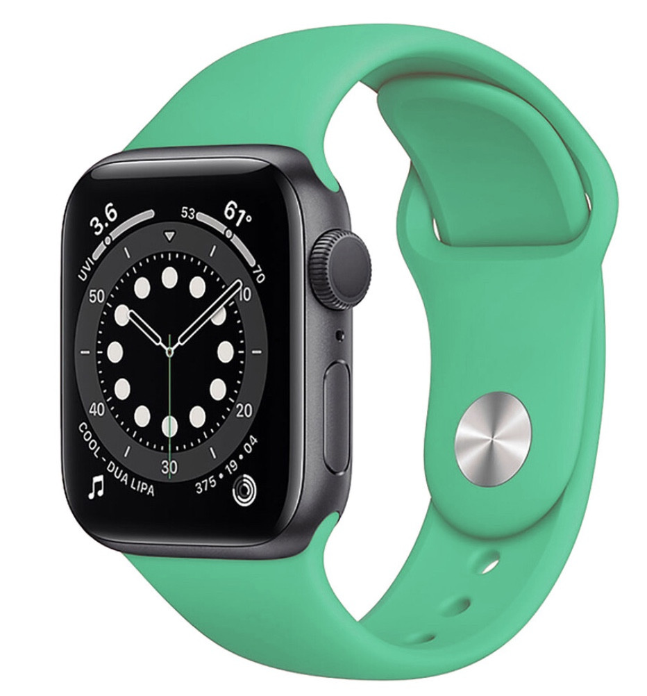 Ремінець Apple Watch 38/41mm Silicone (яскраво-зелений)