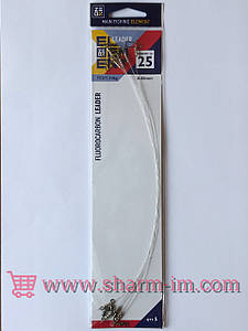 Повідець із флюрокарбону 25 см Zeox (10 кг/0.4 мм) 5 шт./пач.