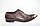 Туфлі чоловічі Tezoro 130001 коричневі шкіра на шнурках, фото 4
