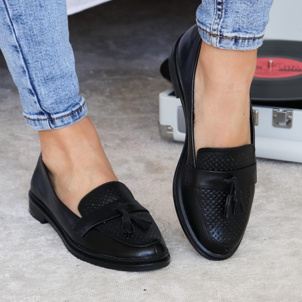 Лофери жіночі Fashion Vanessa 3149 36 розмір, 23,5 см Чорний