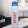 Термос з нержавіючої сталі Benson BN-047 "SPORT" (500 мл) білий | спортивна металева пляшка Спорт, фото 4