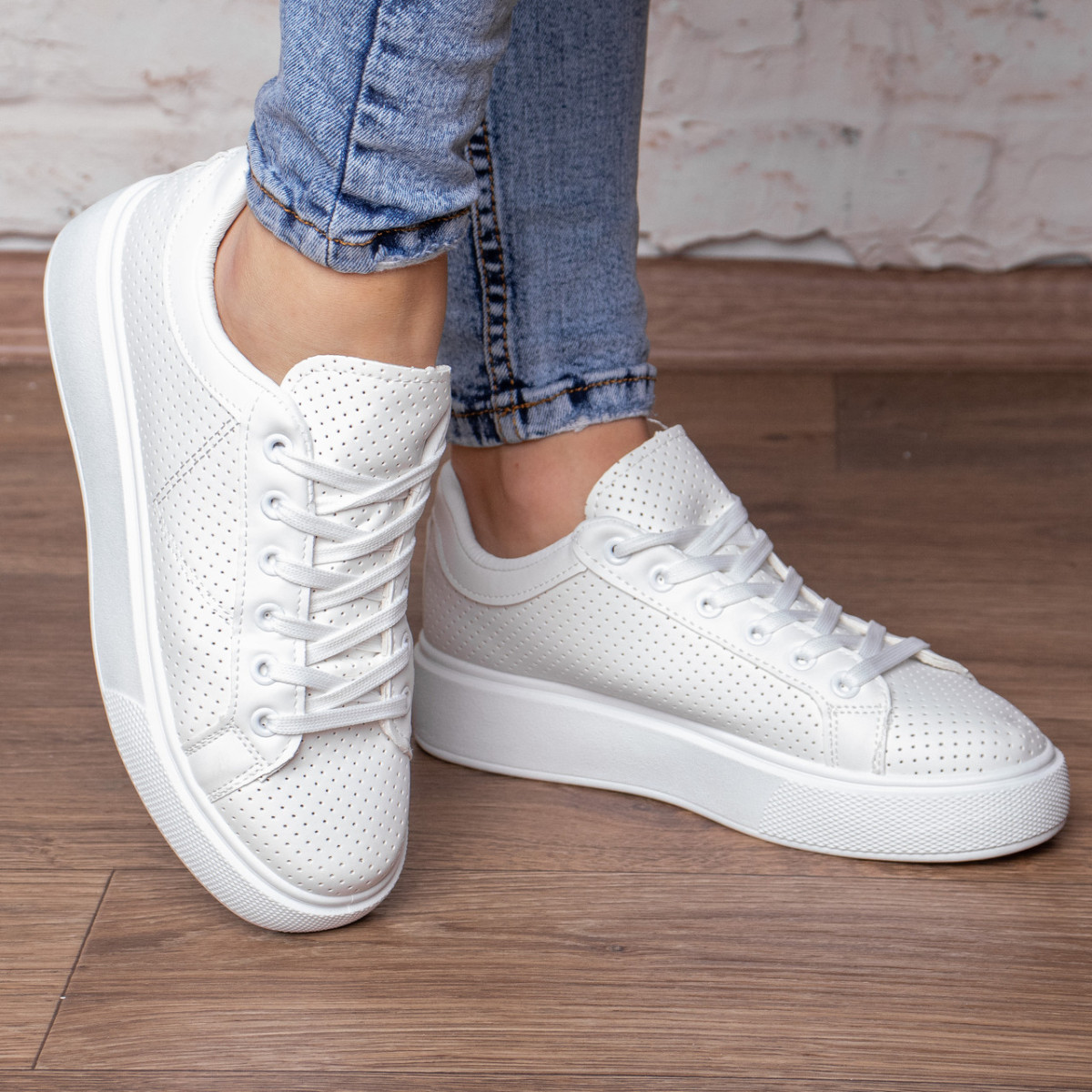 Кеди жіночі Fashion Aistin 3077 36 розмір, 23,5 см Білий 38