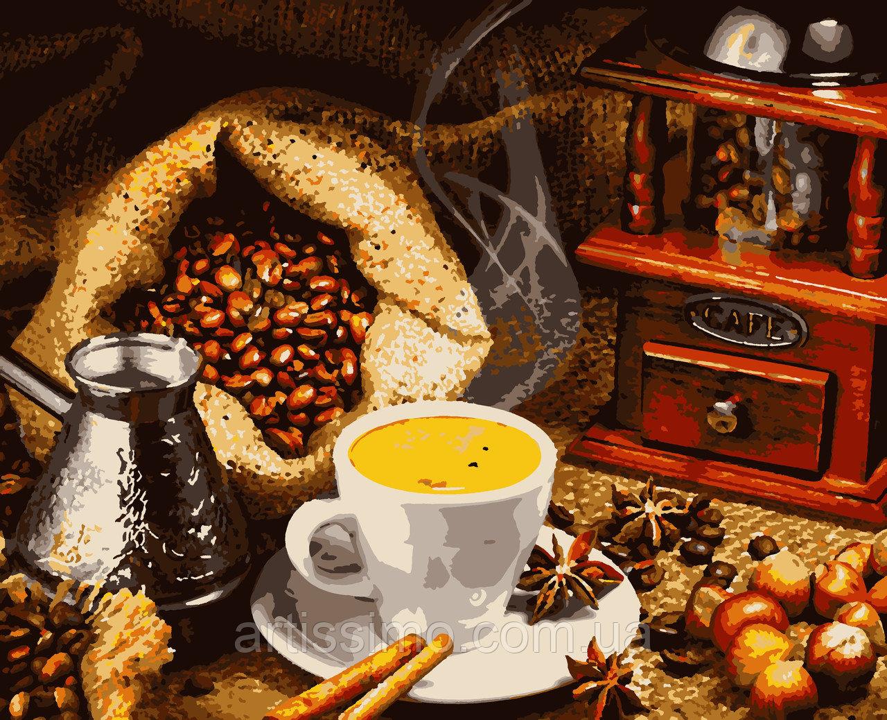 PNХ5853 Картини за номерами Запашна кава