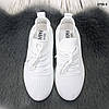 Жіночі текстильні кросівки білі на об'ємній підошві., фото 6