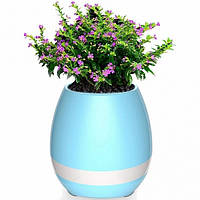 Музыкальная колонка (цветочный горшок) с Bluetooth Smart Music Flowerpot с подсветкой Синий