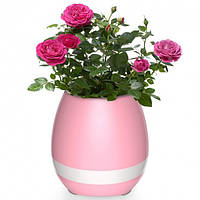 Музыкальная колонка (цветочный горшок) с Bluetooth Smart Music Flowerpot с подсветкой Розовый