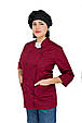 Кітель кухаря жіночий бордовий форма кухарська 42-60 р, фото 2