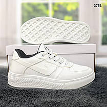 Кросівки кеди жіночі білі еко-шкіра Broman Україна, фото 3