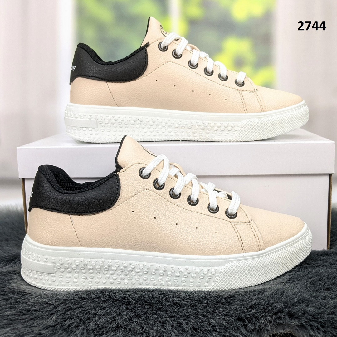 Кросівки жіночі бежеві еко-шкіра Bromen Україна