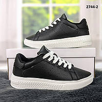 Кросівки жіночі чорні еко-шкіра Bromen Україна, фото 3