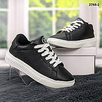 Кросівки жіночі чорні еко-шкіра Bromen Україна, фото 4