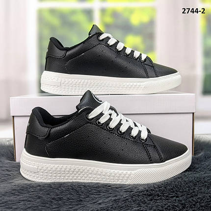 Кросівки жіночі чорні еко-шкіра Bromen Україна, фото 1