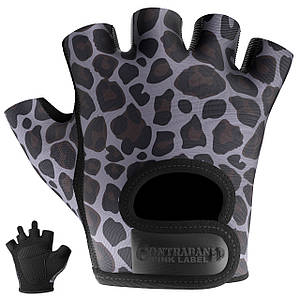 Жіночі рукавички для фітнесу Contraband Pink Label 5297 Leopard Print Gloves (Gray)