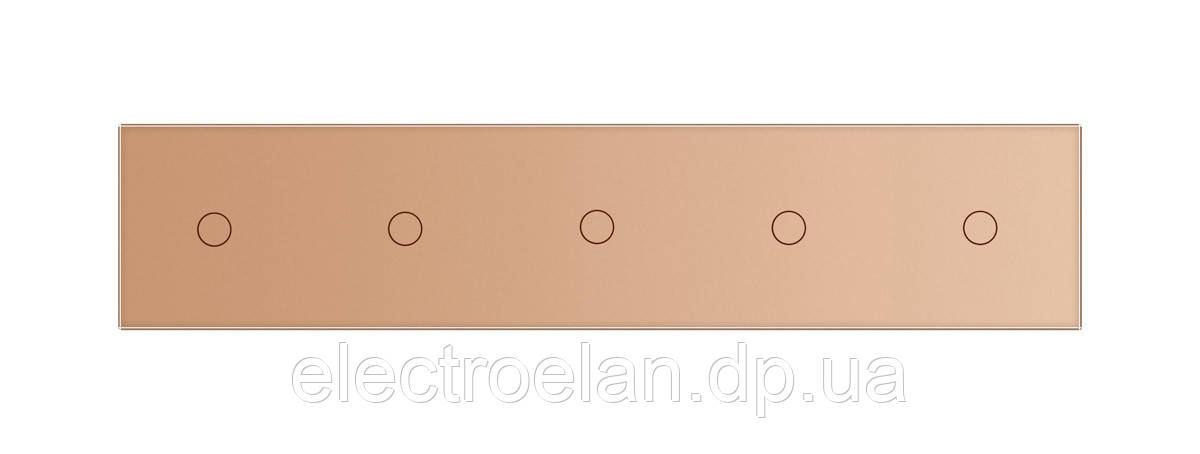 Сенсорная панель выключателя Livolo 5 каналов (1-1-1-1-1) золото стекло (VL-C7-C1/C1/C1/C1/C1-13) - фото 2 - id-p845197194